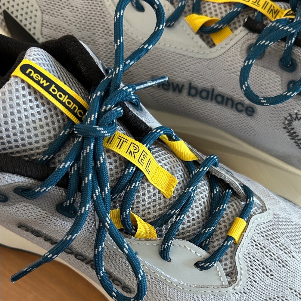 New Balance Gray and Yellow Athletic Shoes - Picture 8 of 12